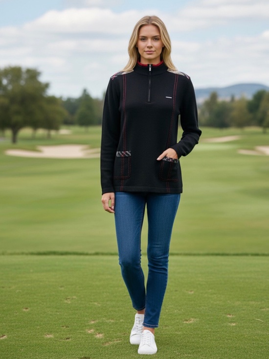 Jack Nicklaus Sweaters - Jack Nicklaus Black Long Sleeve Knit Top